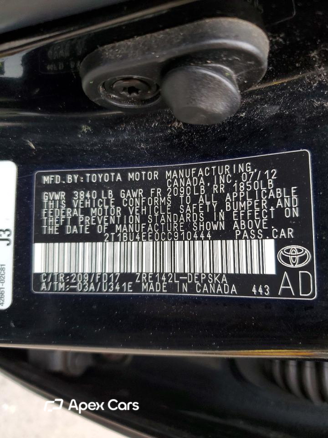 Toyota Corolla 2012