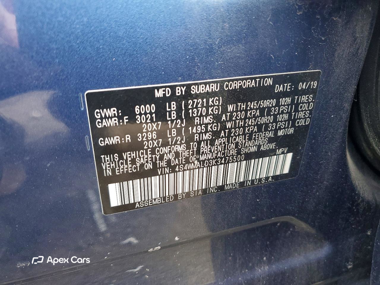 Subaru Ascent 2019