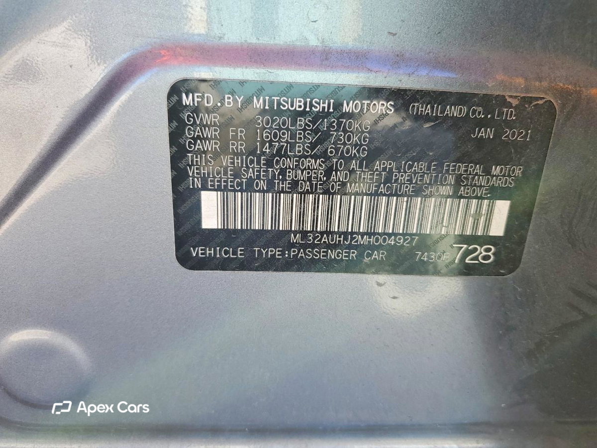 Mitsubishi Mirage 2021
