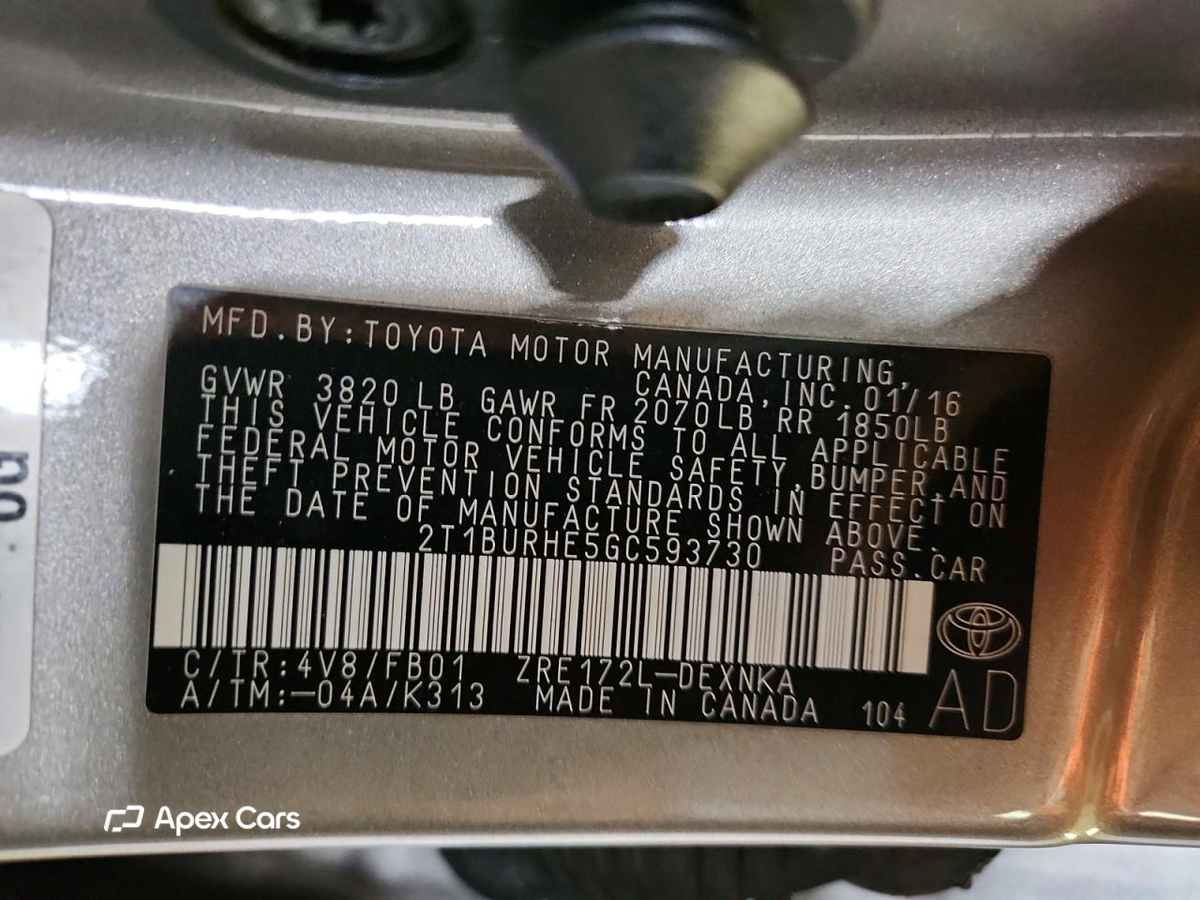 Toyota Corolla 2016