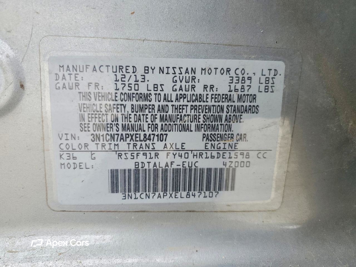 Nissan Versa 2014