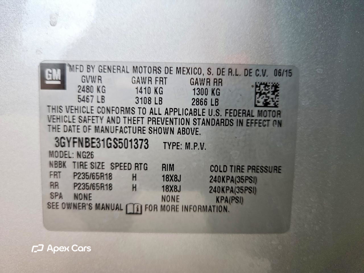 Cadillac SRX 2016