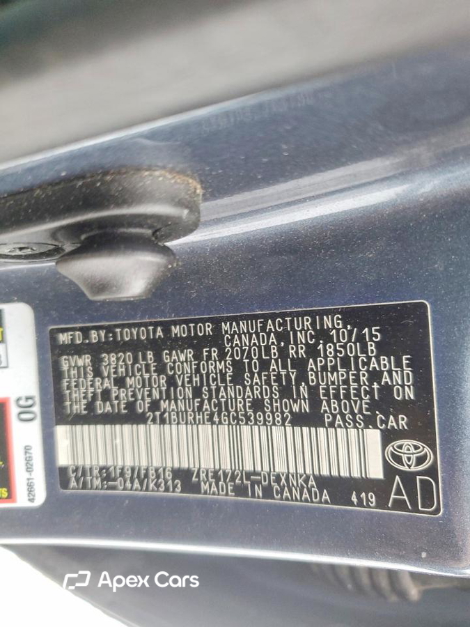 Toyota Corolla 2016