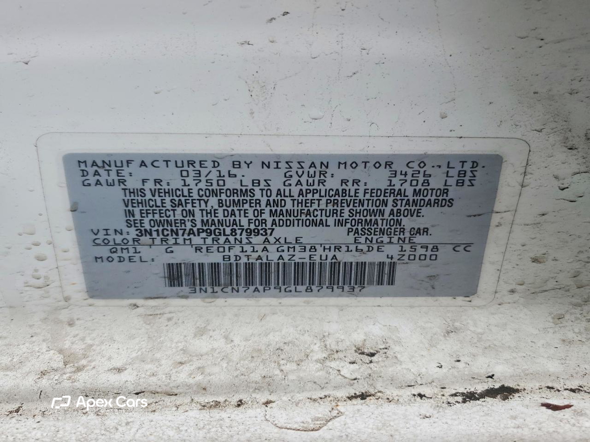 Nissan Versa 2016