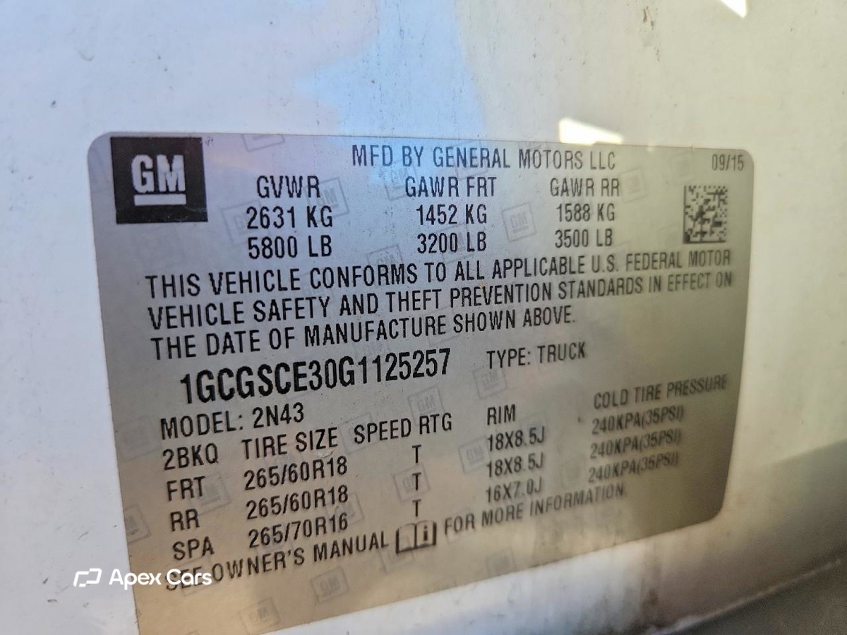 Chevrolet Colorado 2016