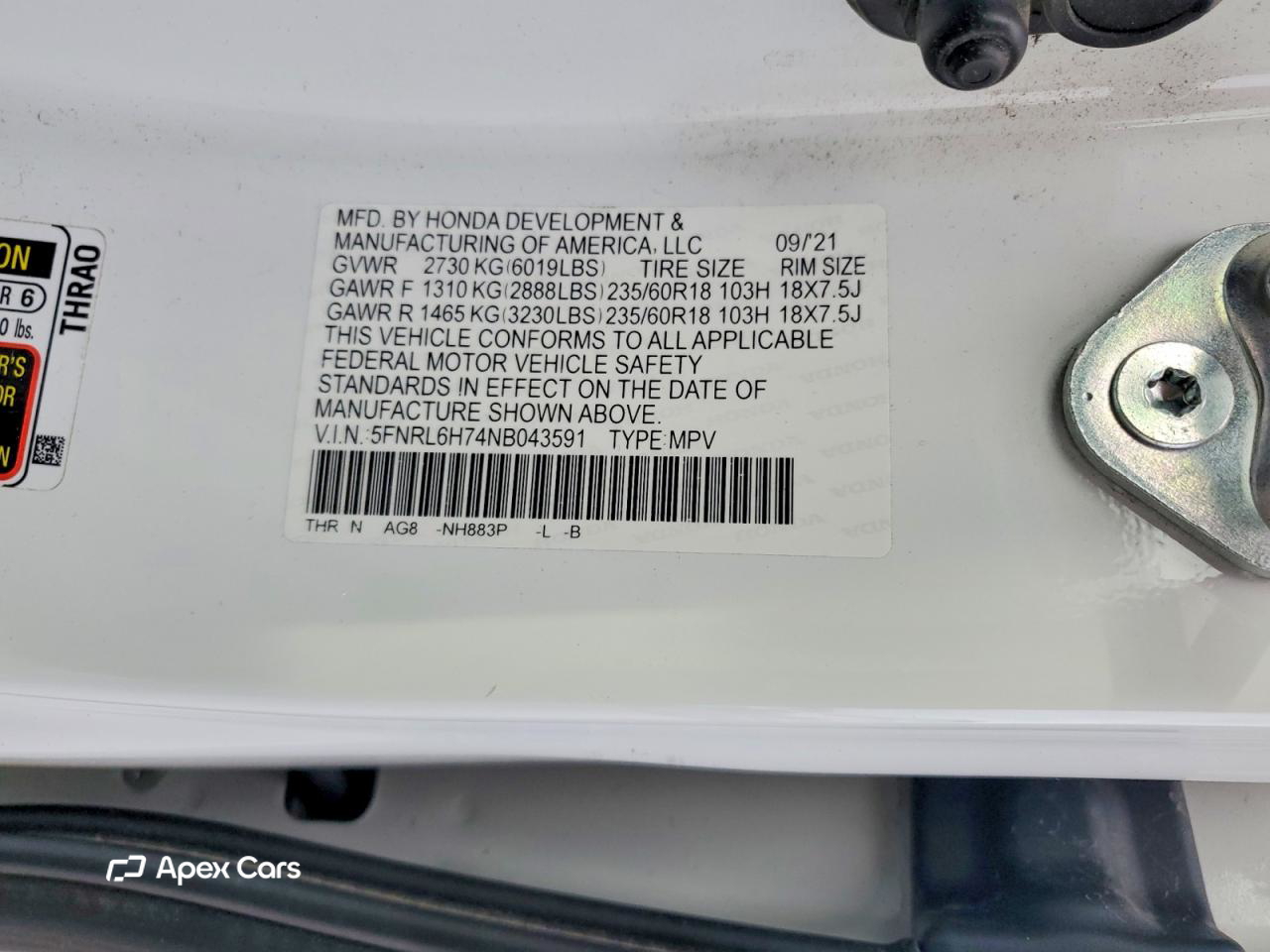 Honda Odyssey 2022