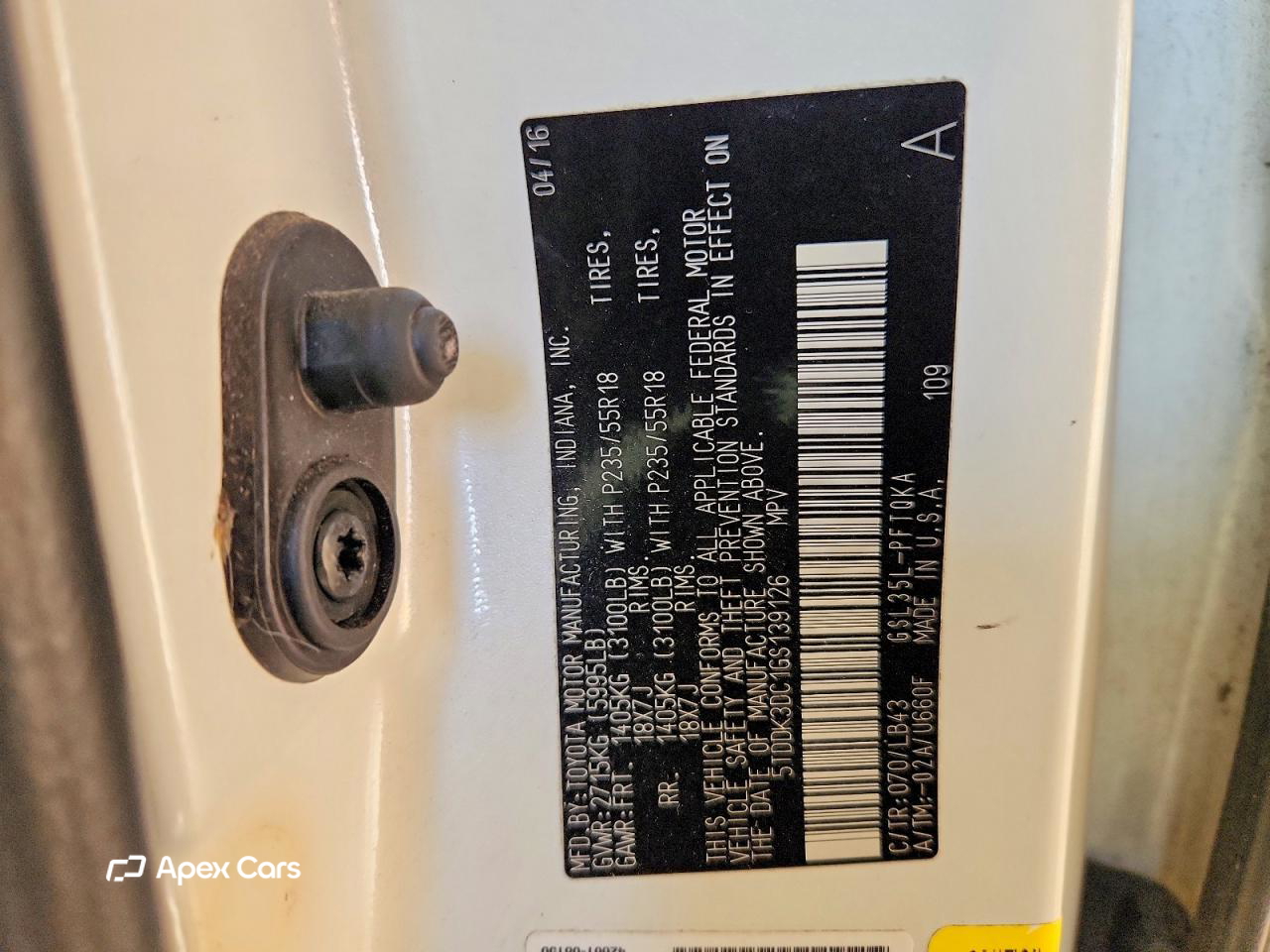 Toyota Sienna 2016