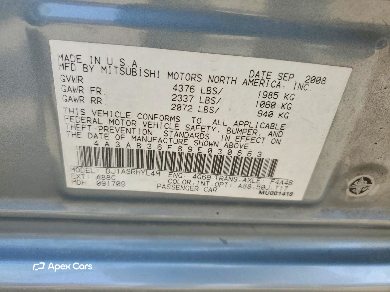Mitsubishi Galant 2009