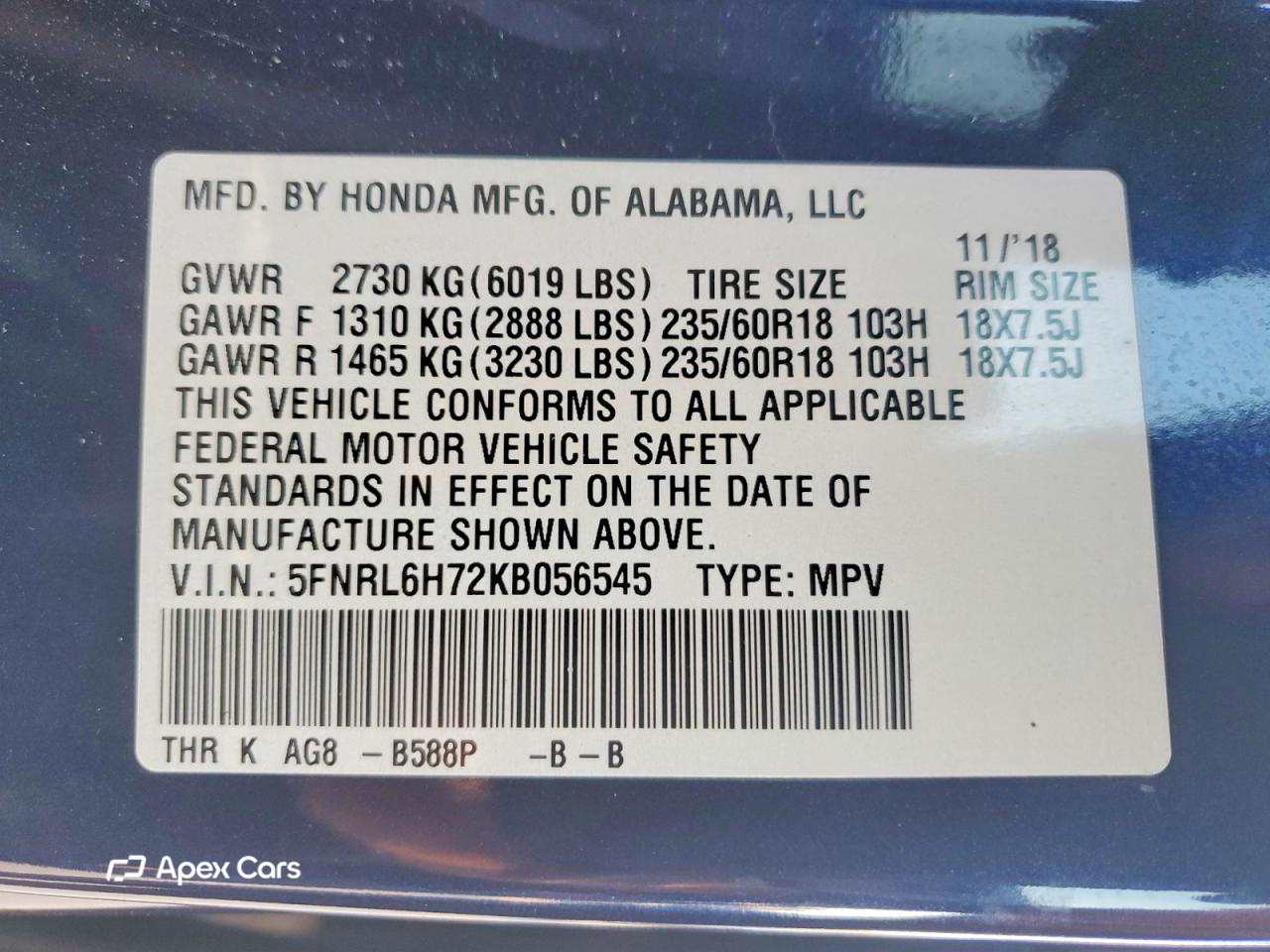 Honda Odyssey 2019