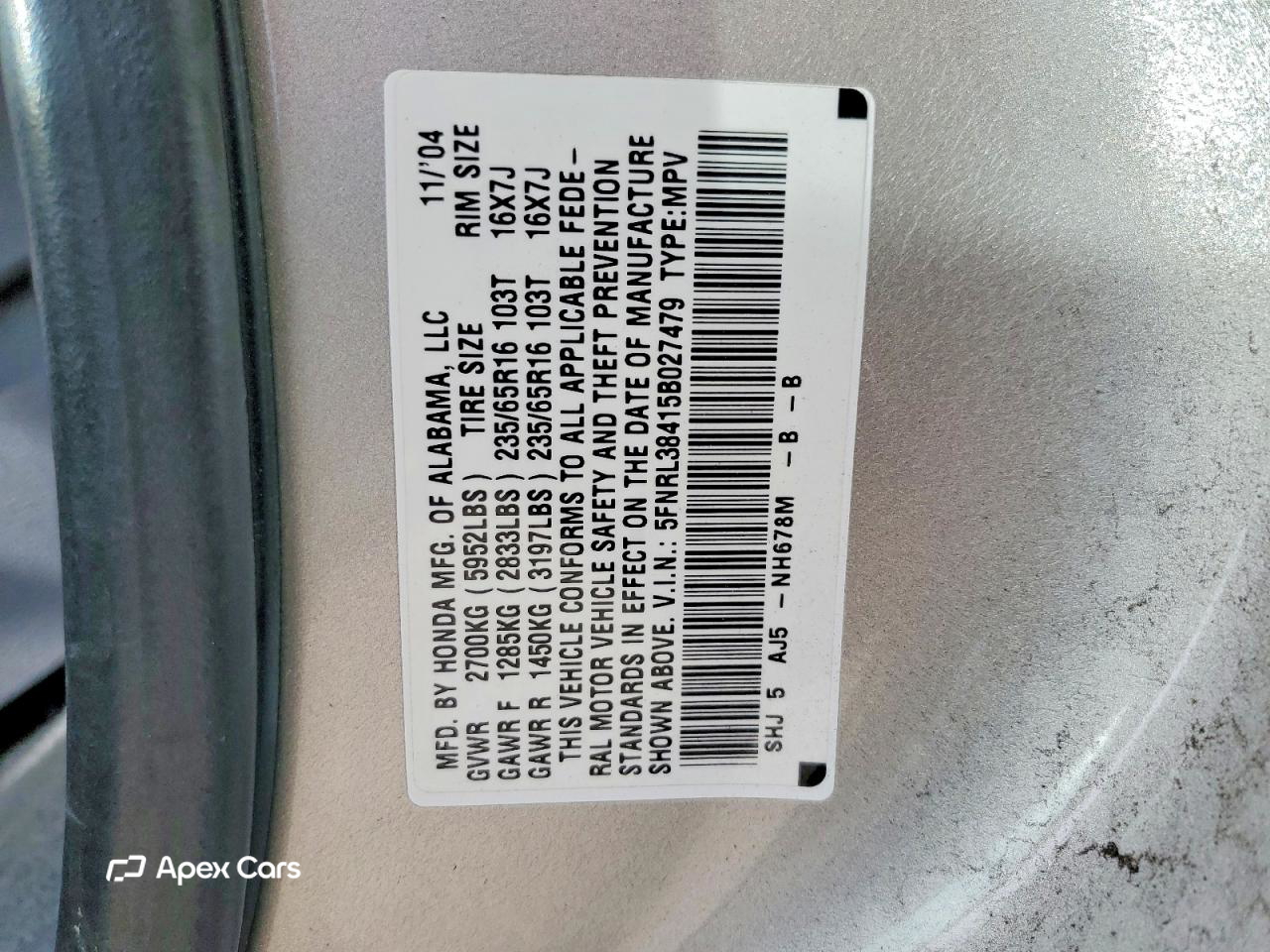 Honda Odyssey 2005