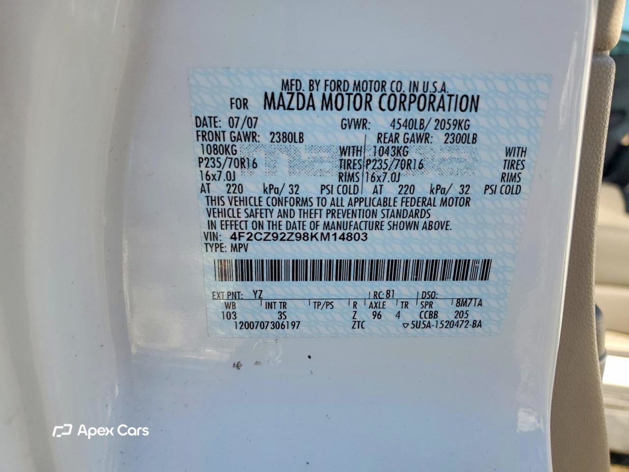 Mazda Tribute 2008