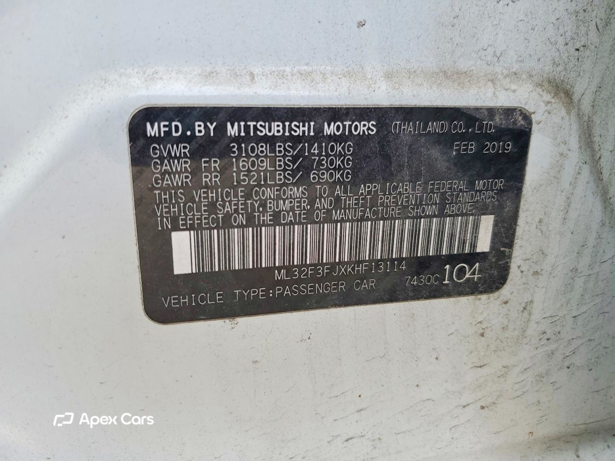 Mitsubishi Mirage 2019