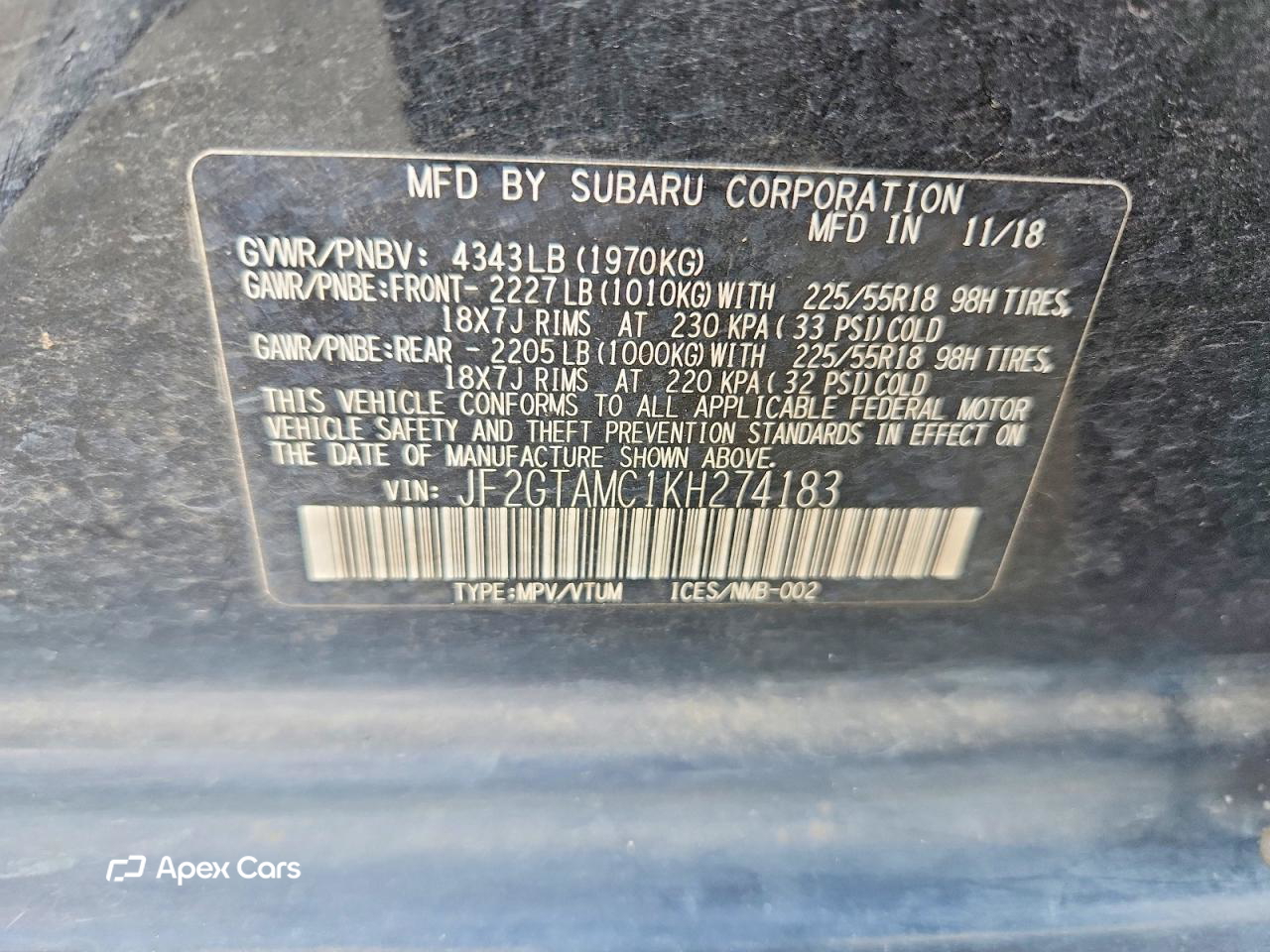 Subaru XV 2019