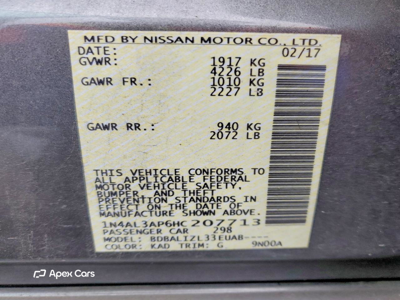 Nissan Altima 2017