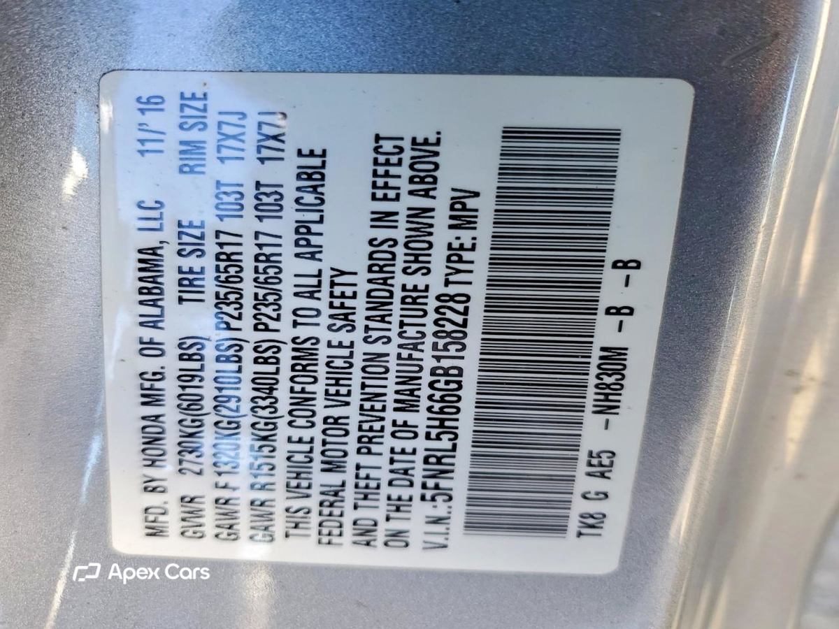 Honda Odyssey 2016