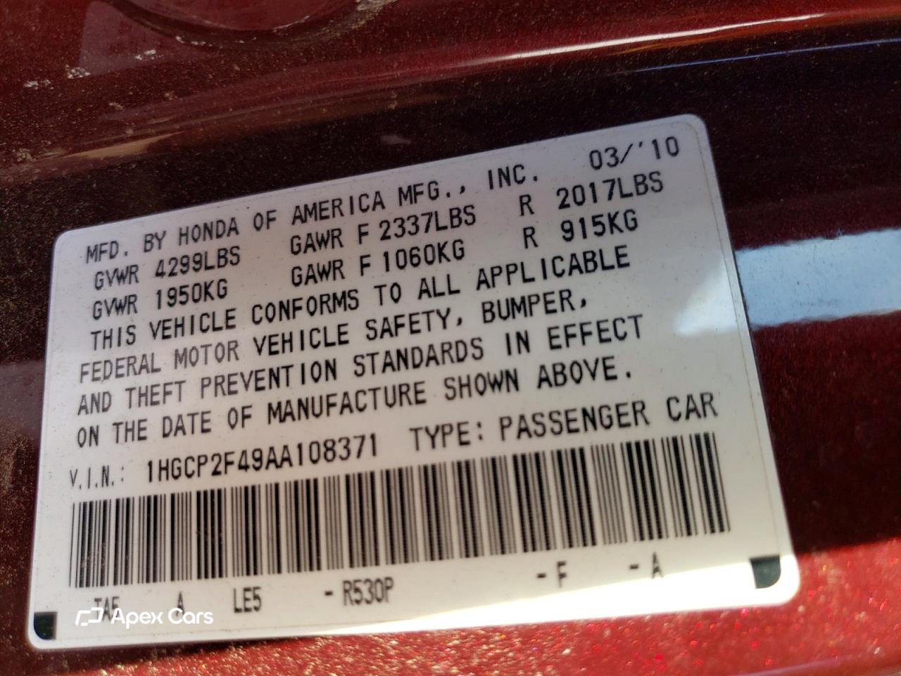 Honda Accord 2010