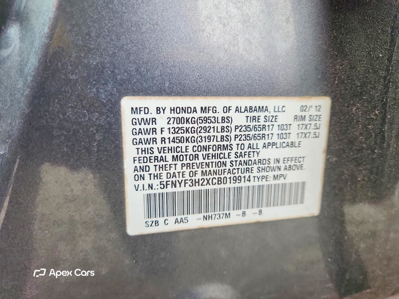 Honda Pilot 2012