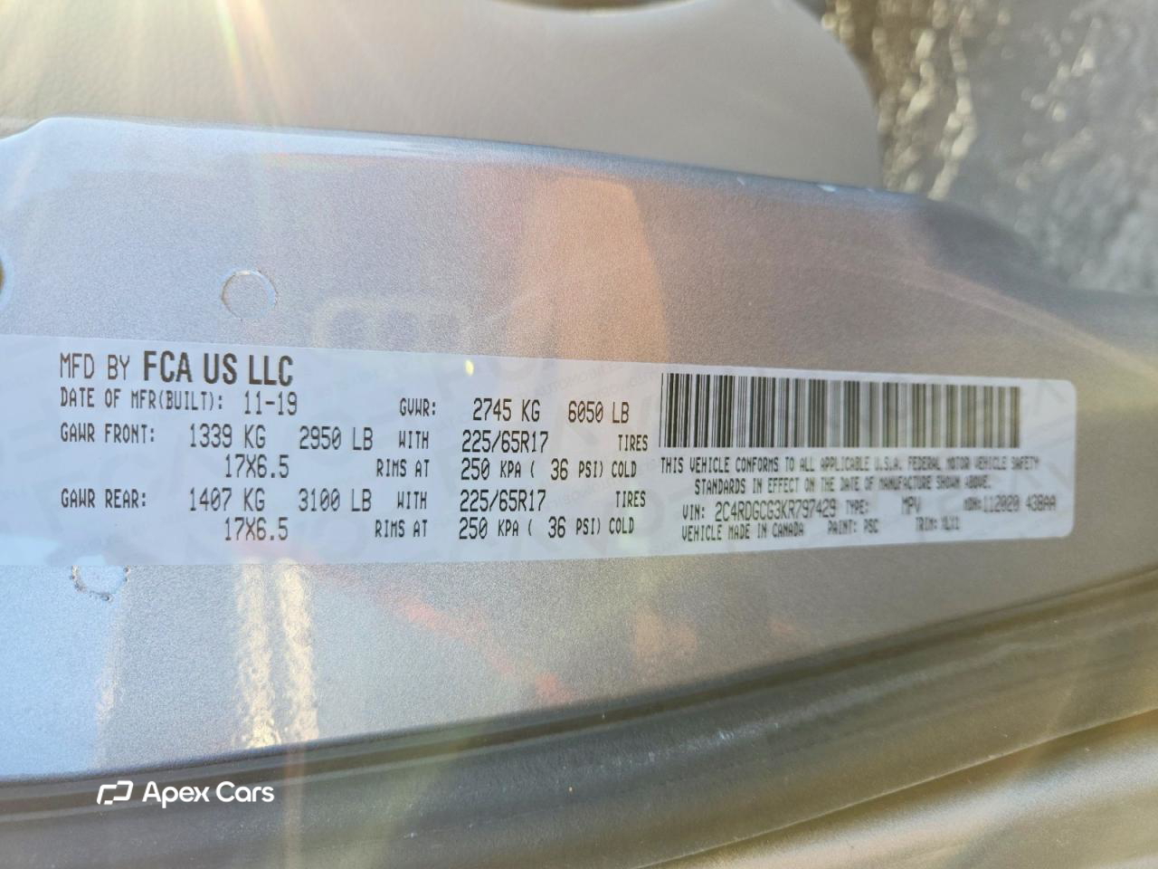 Dodge Caravan 2019