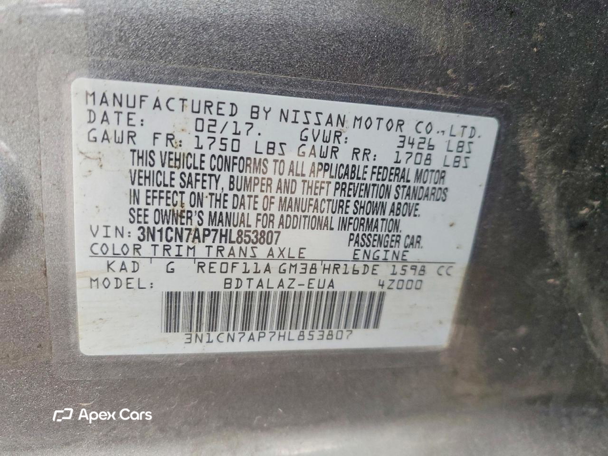 Nissan Versa 2017
