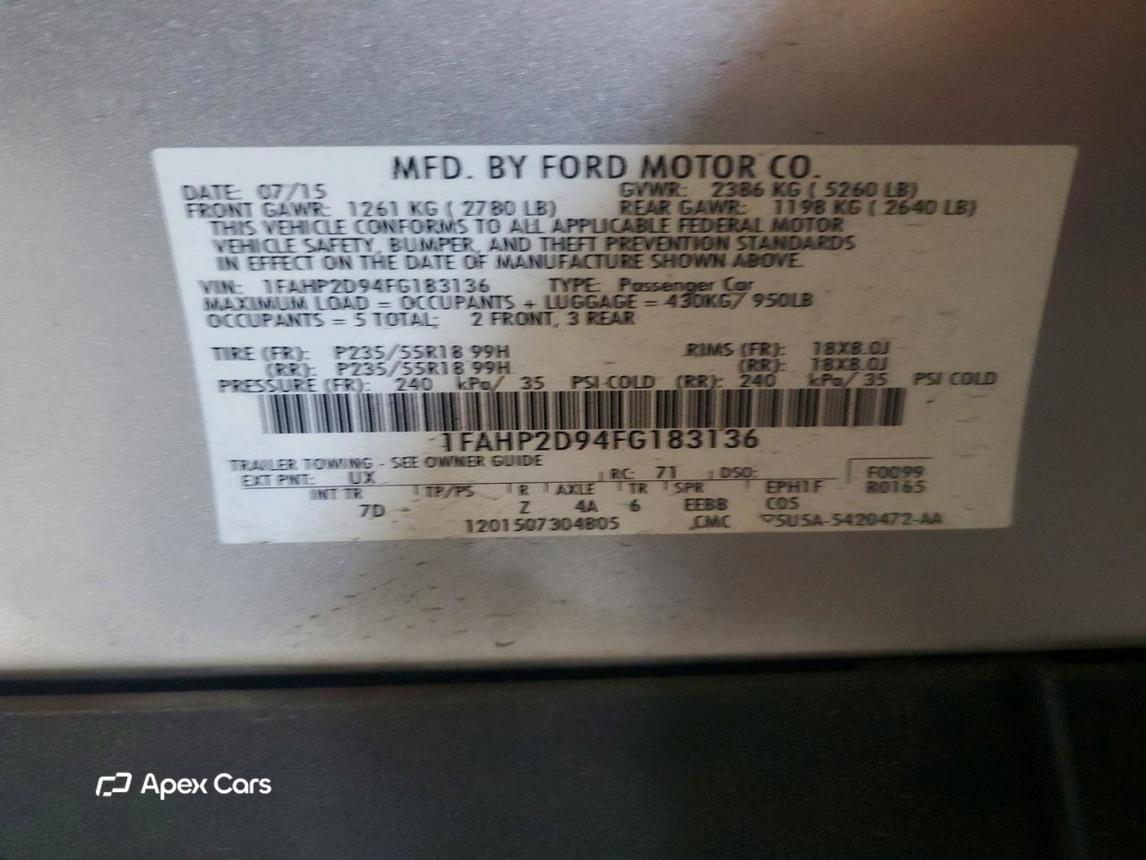 Ford Taurus 2015