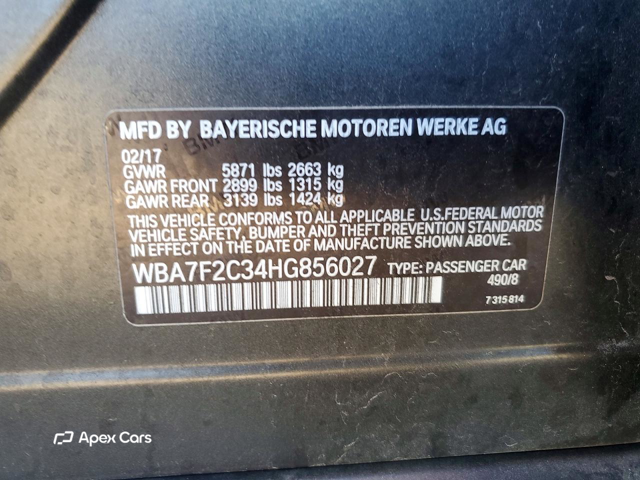 BMW Series 7 2017