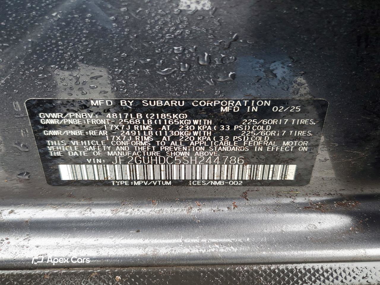 Subaru XV 2025