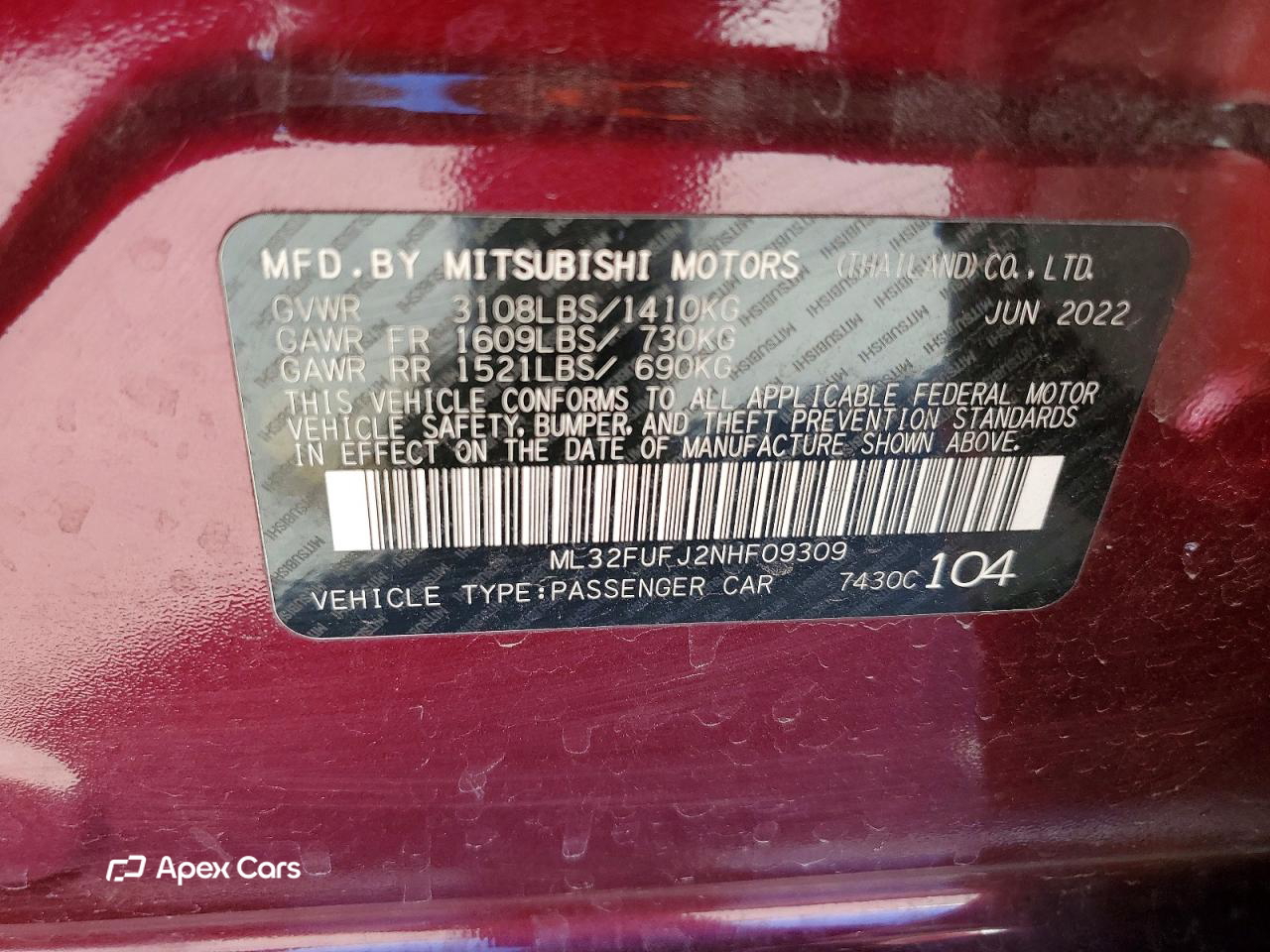 Mitsubishi Mirage 2022
