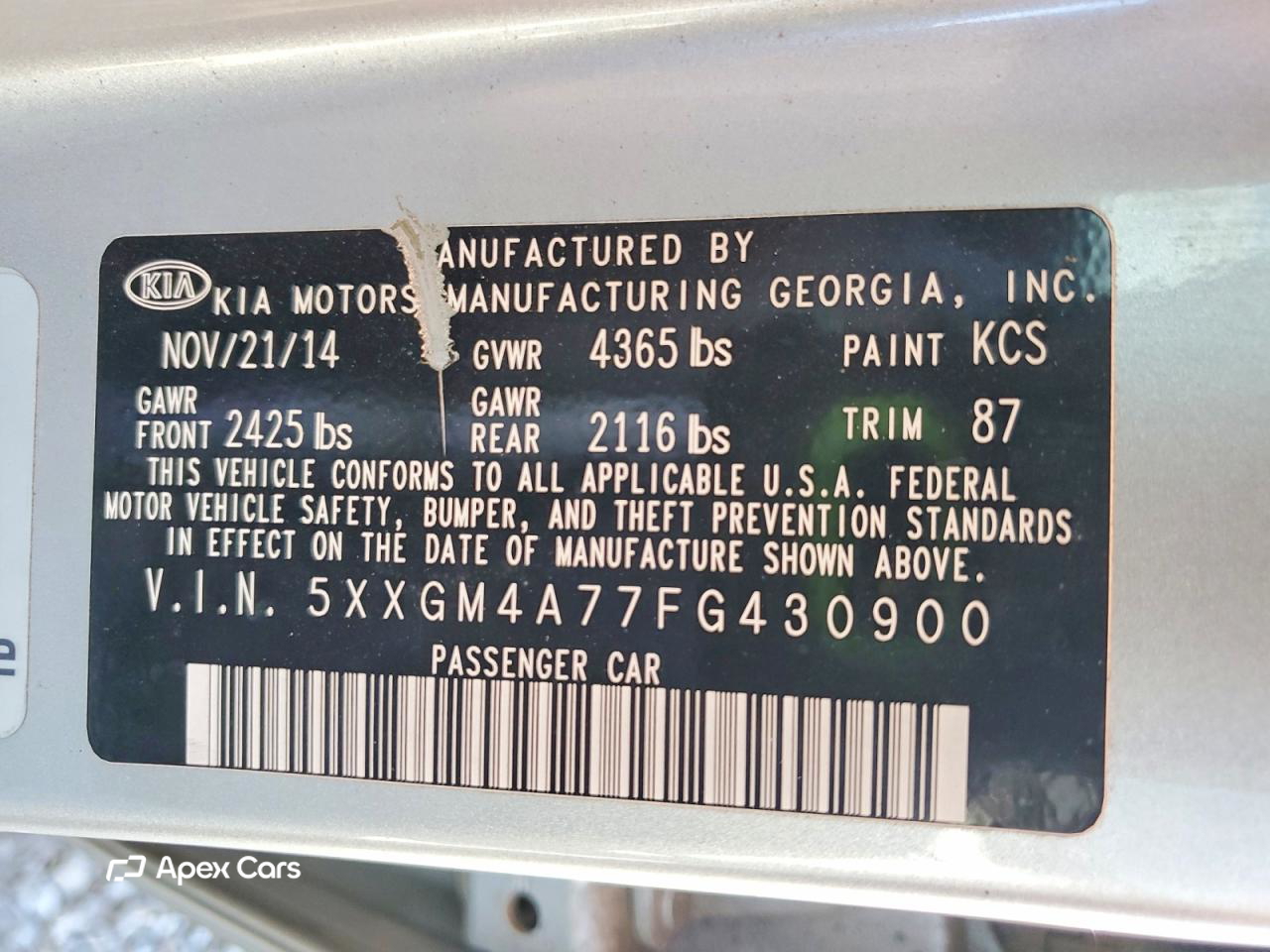 Kia Optima 2015