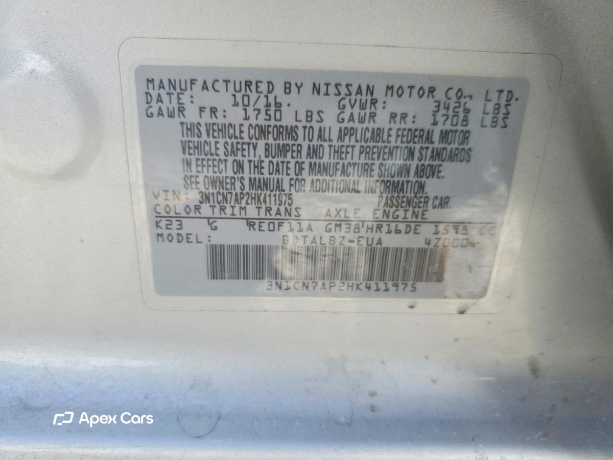 Nissan Versa 2017