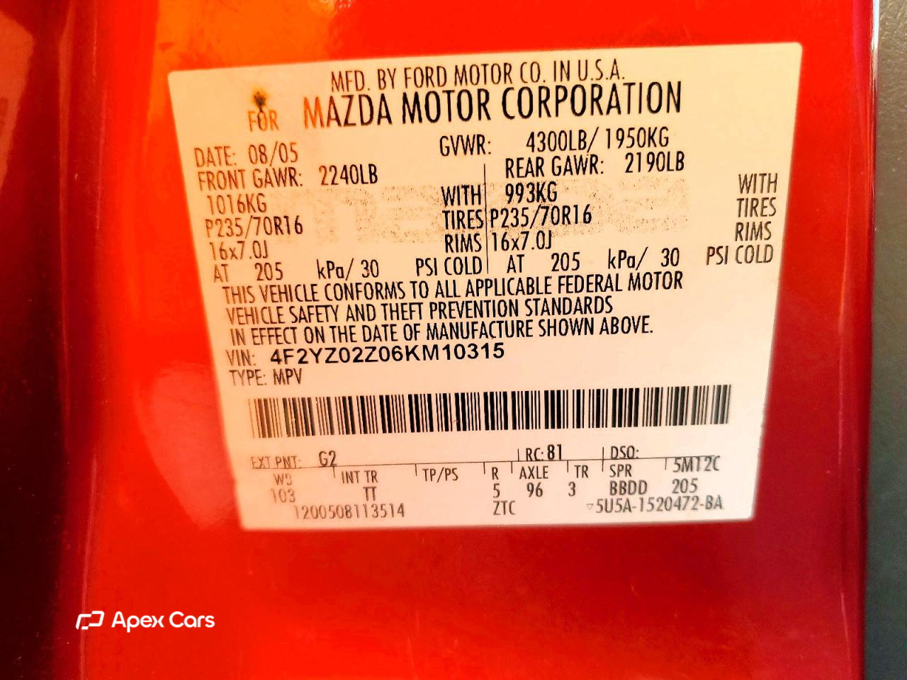 Mazda Tribute 2006