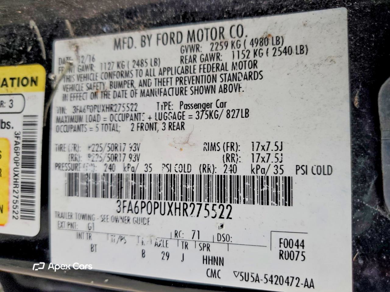 Ford Fusion 2017