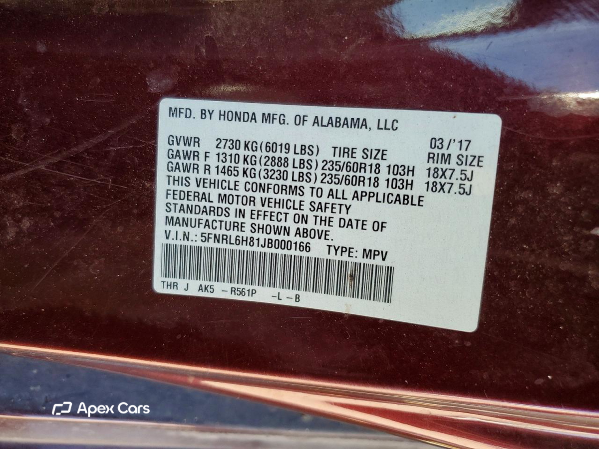 Honda Odyssey 2018