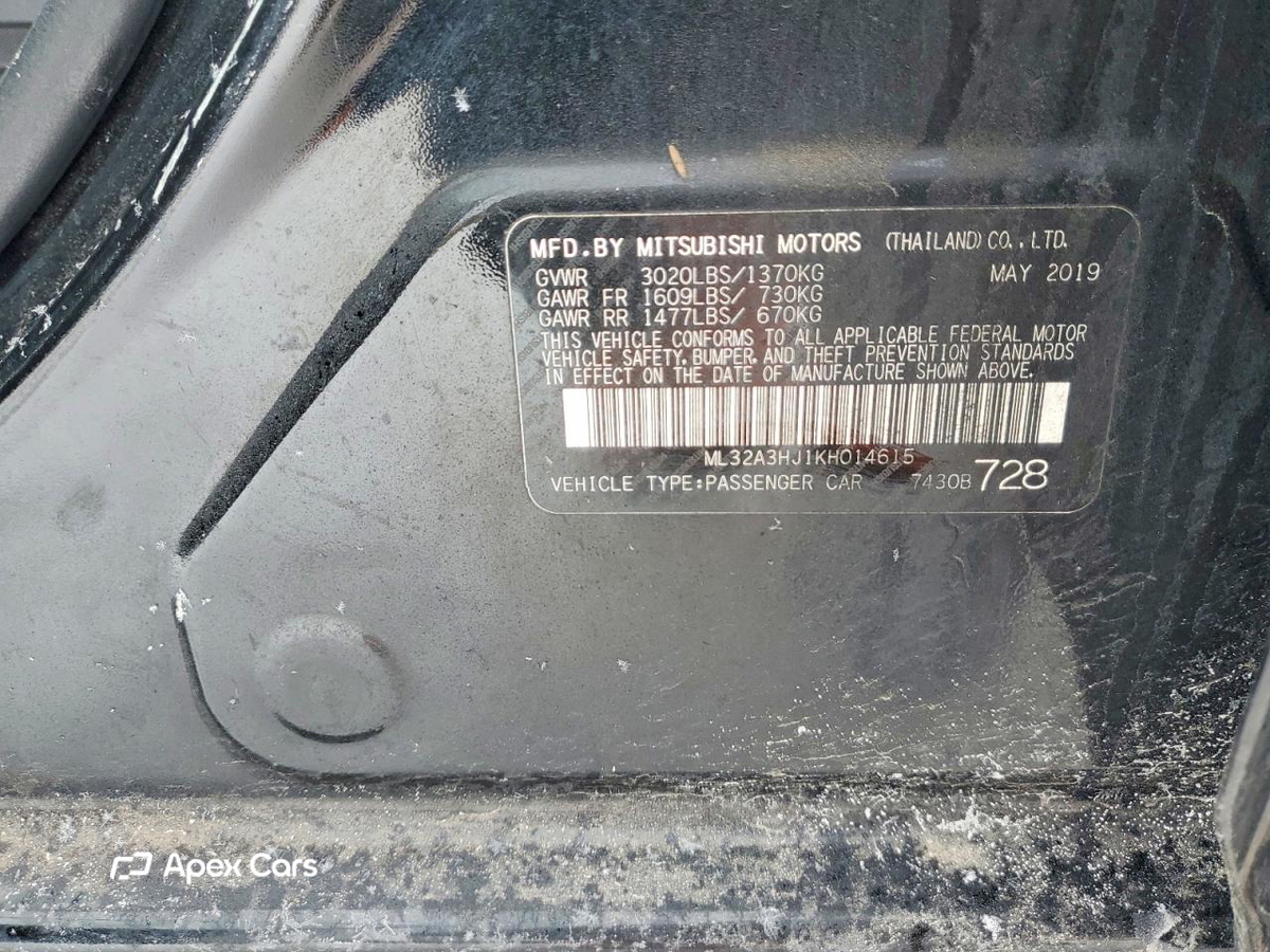 Mitsubishi Mirage 2019