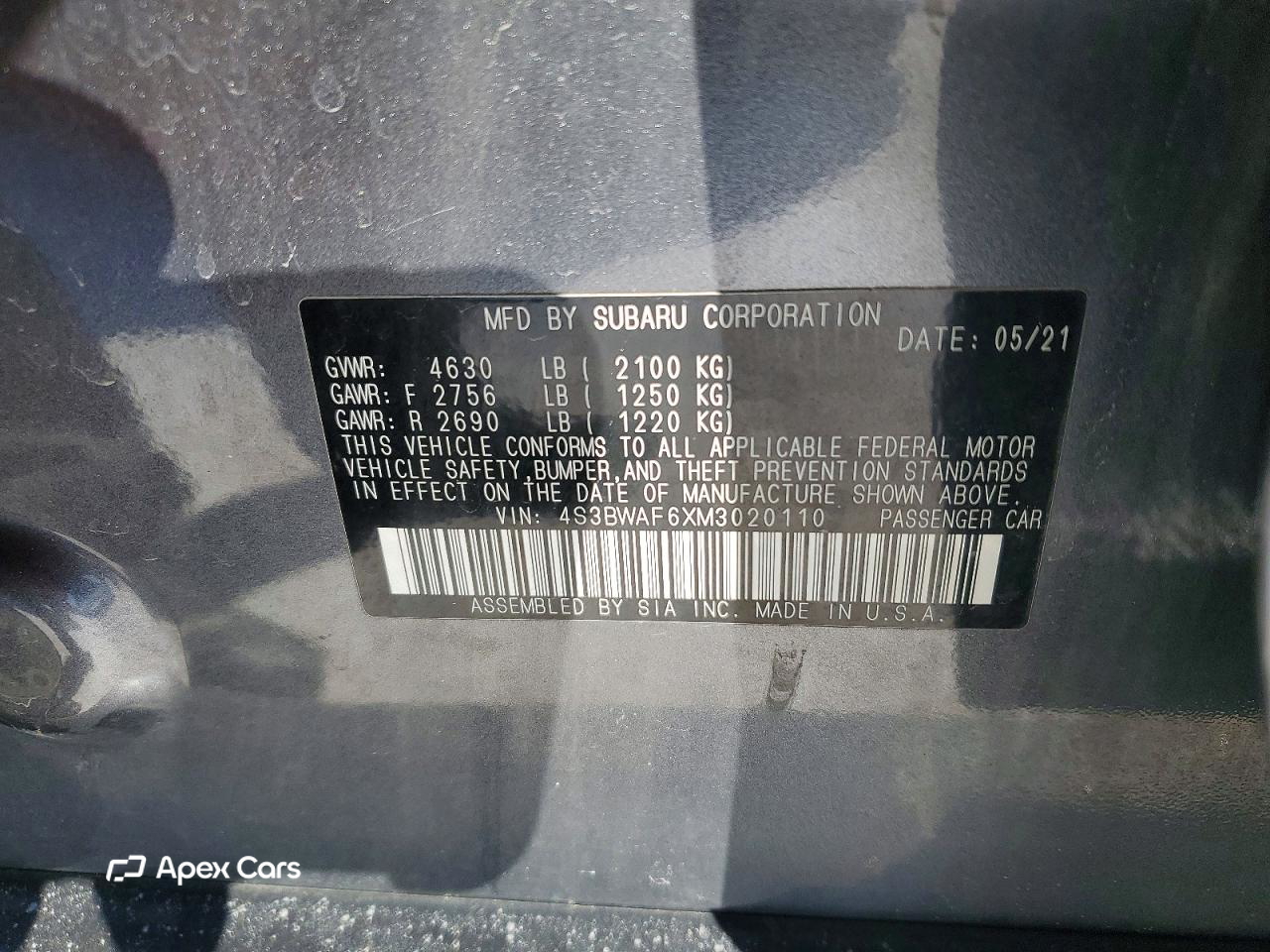 Subaru Legacy 2021