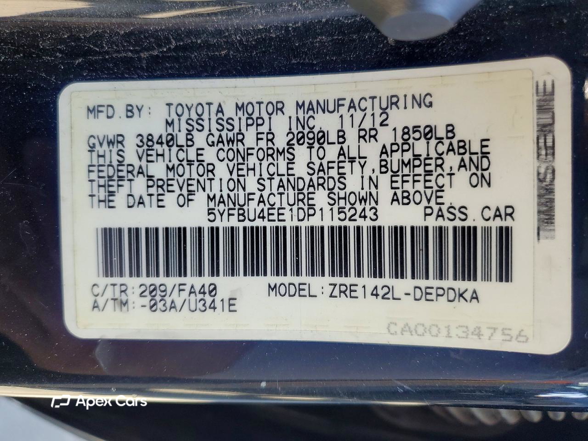 Toyota Corolla 2013
