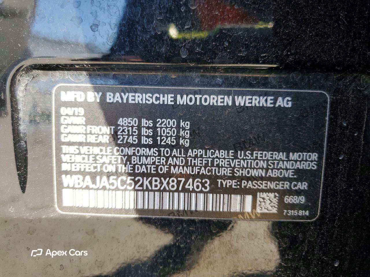 BMW Series 5 2019