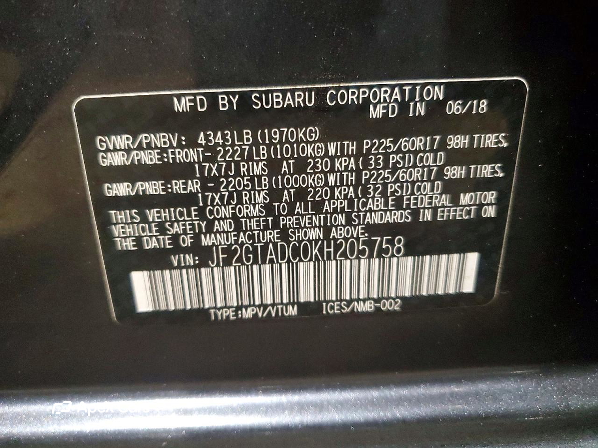 Subaru XV 2019