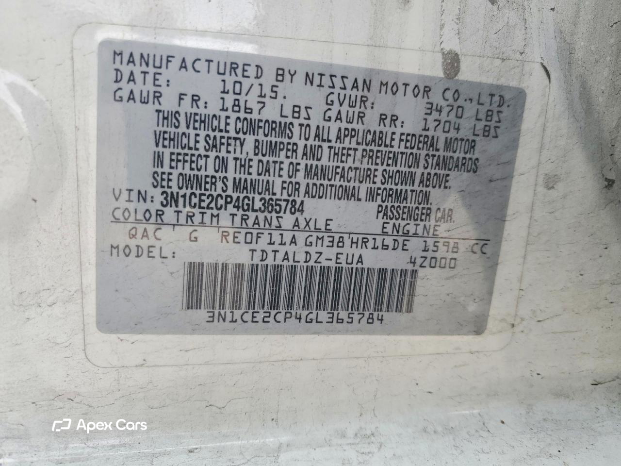 Nissan Versa 2016