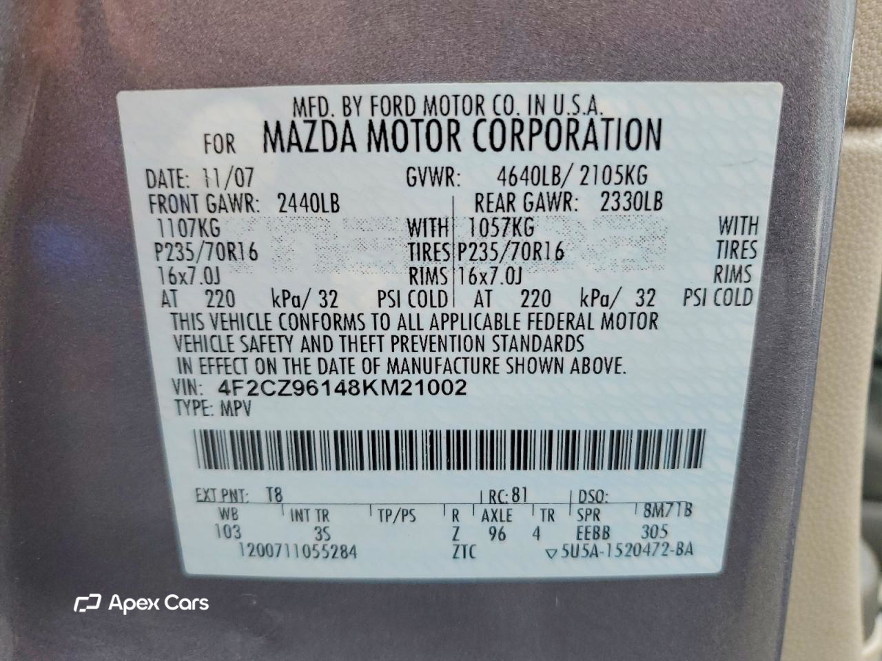 Mazda Tribute 2008