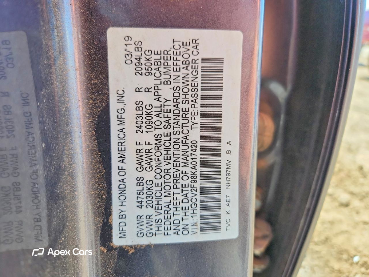 Honda Accord 2019