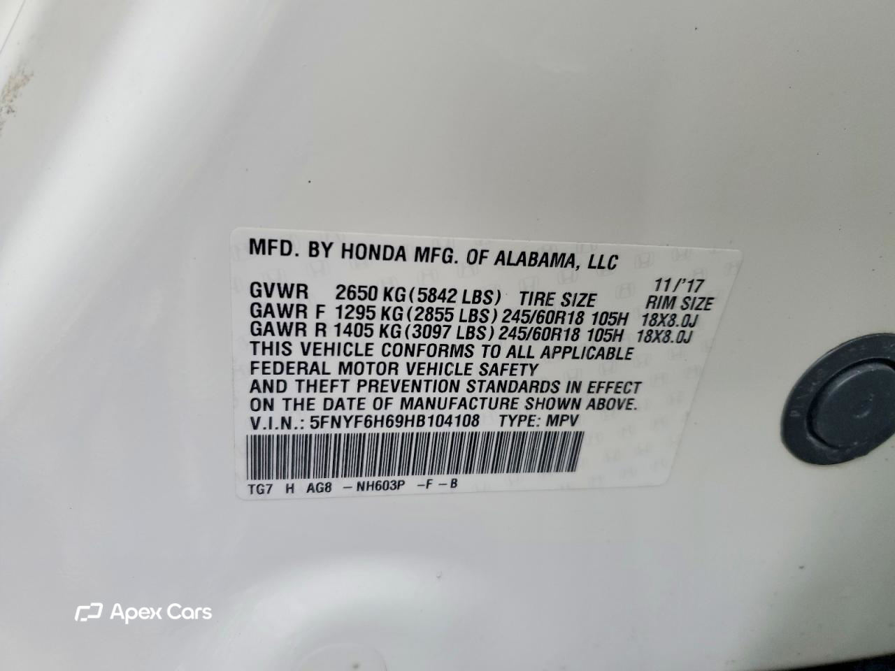 Honda Pilot 2017