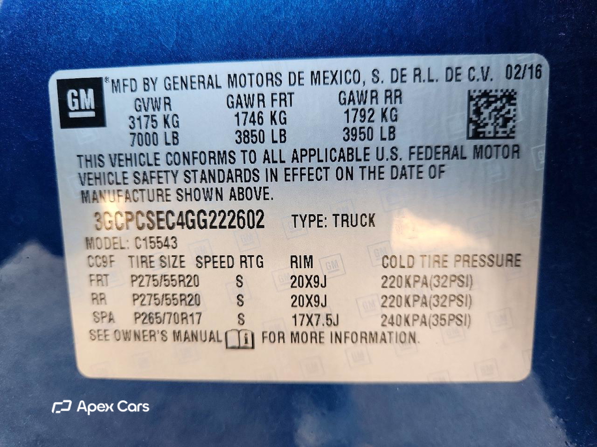 Chevrolet Silverado 2016