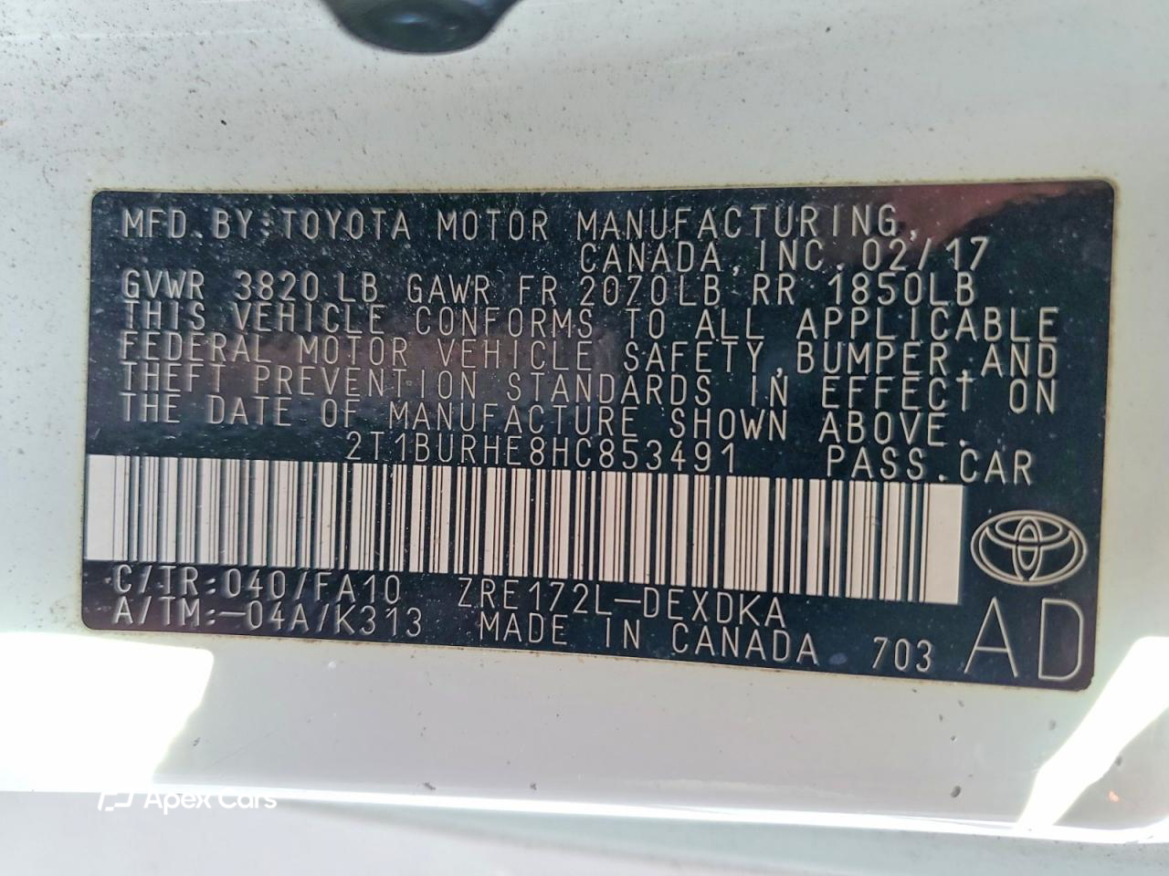 Toyota Corolla 2017