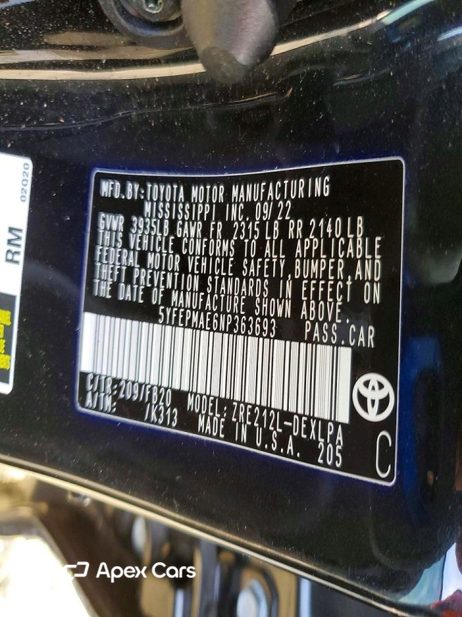 Toyota Corolla 2022