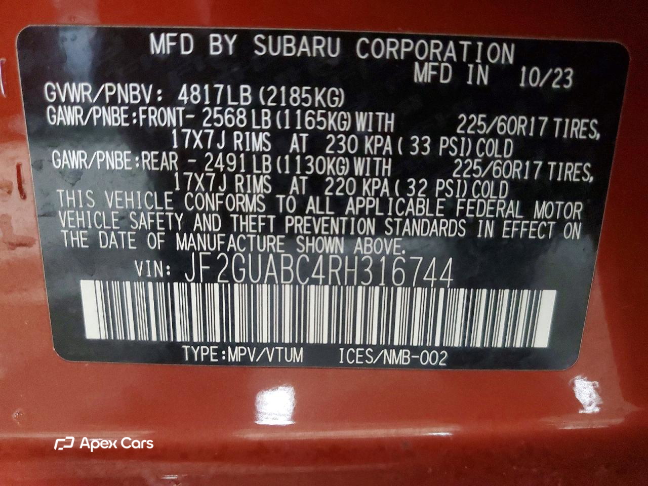 Subaru XV 2024