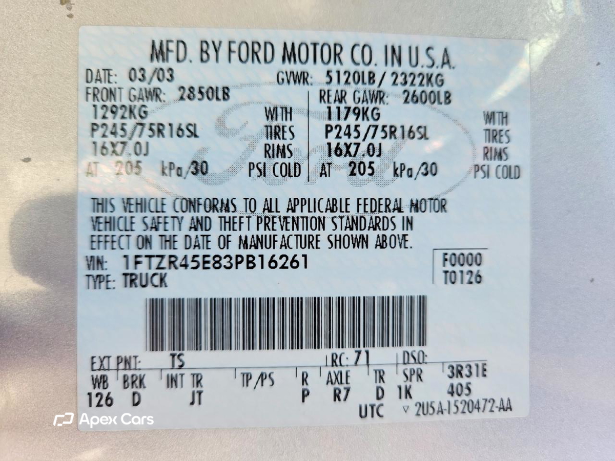 Ford Ranger 2003