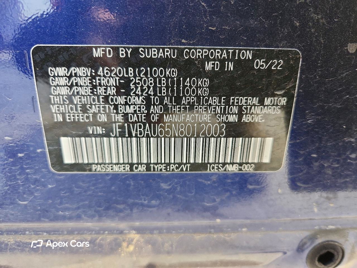 Subaru WRX 2022