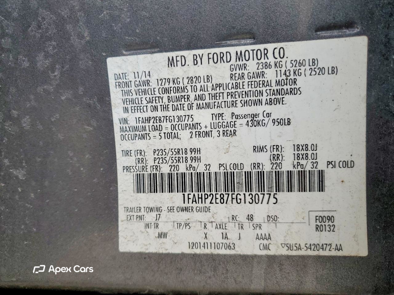 Ford Taurus 2015