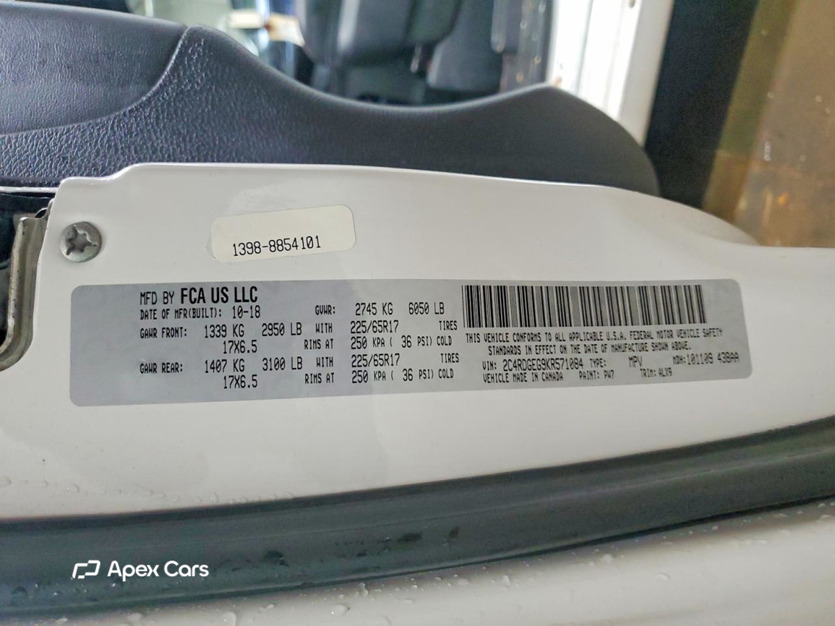Dodge Caravan 2019