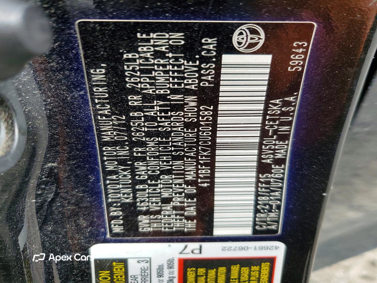 Toyota Camry 2012